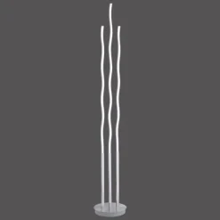 Lampadaire Leuchten Direkt Ls-WAVE LED Acier inoxydable, 3 lumières, Télécommandes, Changeur de couleurs