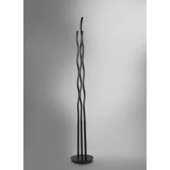 Luminaires Leuchten Direkt Lampadaires Et Lampes Sur Pied|Lampadaire Leuchten-Direkt WAVE LED Noir, 3 lumières, Télécommandes