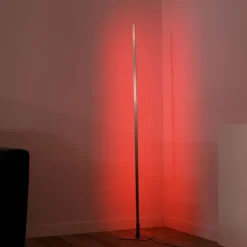 Luminaires Leuchten Direkt Éclairage Led|Lampadaire Leuchten-Direkt HENRY LED Acier brossé, 1 lumière, Télécommandes
