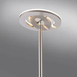 Lampadaire Leuchten-Direkt LOLAsmart-ROCCO LED Acier brossé, 1 lumière, Télécommandes