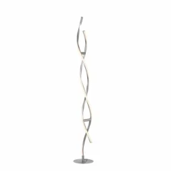 Lampadaire Leuchten-Direkt LOLAsmart-SWING LED Acier brossé, 2 lumières, Télécommandes, Changeur de couleurs