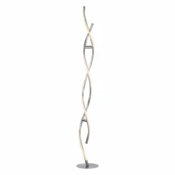 Lampadaire Leuchten-Direkt LOLAsmart-SWING LED Acier brossé, 2 lumières, Télécommandes, Changeur de couleurs