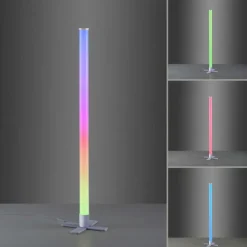 Luminaires Leuchten Direkt Éclairage Led|Lampadaire Leuchten-Direkt RINGO LED Argenté, 1 lumière, Télécommandes, Changeur de couleurs