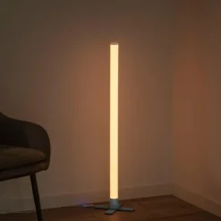 Luminaires Leuchten Direkt Éclairage Led|Lampadaire Leuchten-Direkt RINGO LED Argenté, 1 lumière, Télécommandes, Changeur de couleurs