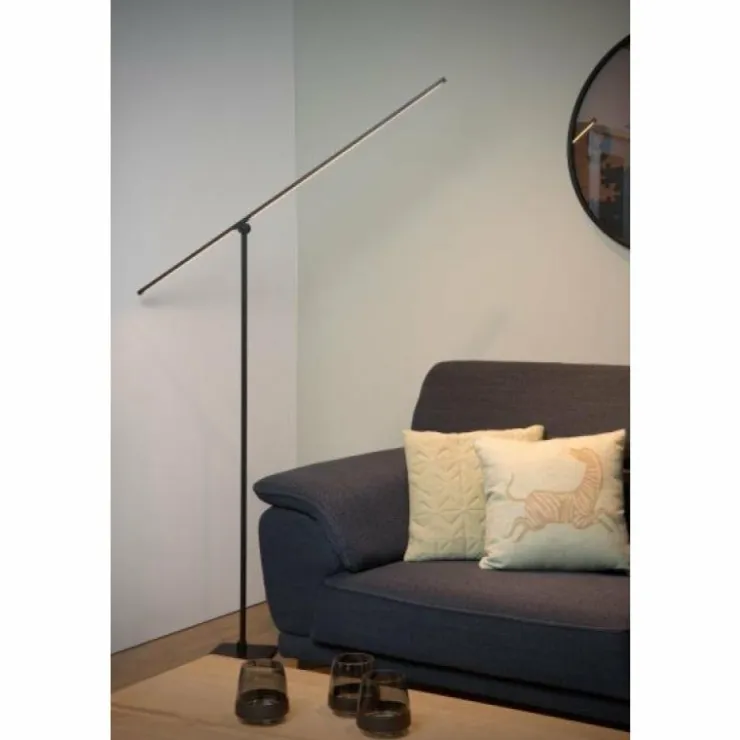 Luminaires Lucide Lampadaires Et Lampes Sur Pied|Lampadaire Lucide AGENA LED Noir, 1 lumière