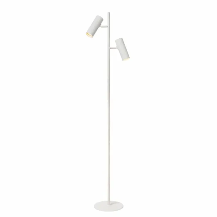 Luminaires Lucide Lampadaires Et Lampes Sur Pied|Lampadaire Lucide CLUBS Blanc, 2 lumières