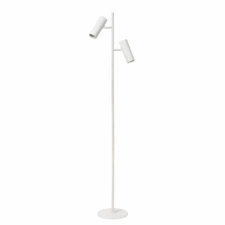 Luminaires Lucide Lampadaires Et Lampes Sur Pied|Lampadaire Lucide CLUBS Blanc, 2 lumières