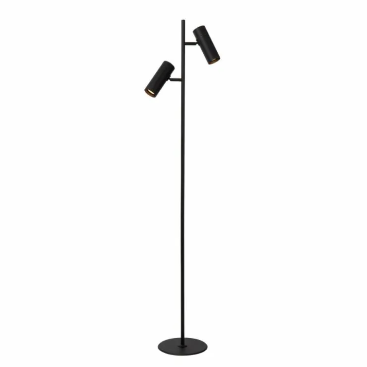 Luminaires Lucide Lampadaires Et Lampes Sur Pied|Lampadaire Lucide CLUBS Noir, 2 lumières
