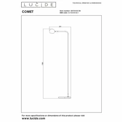 Luminaires Lucide Éclairage Led|Lampadaire Lucide COMET LED Noir, 1 lumière