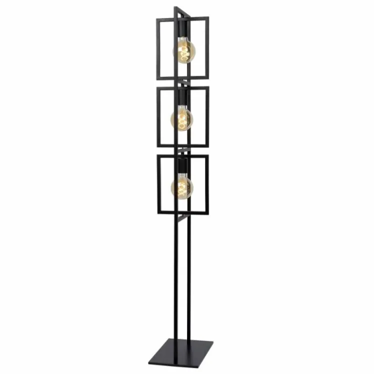 Luminaires Lucide Lampadaires Et Lampes Sur Pied|Lampadaire Lucide LUUK Noir, 3 lumières