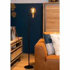 Luminaires Lucide Lampadaires Et Lampes Sur Pied|Lampadaire Lucide MALCOLM Noir, 1 lumière