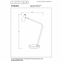 Luminaires Lucide Lampadaires Et Lampes Sur Pied|Lampadaire Lucide STIRLING LED Noir, 1 lumière