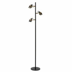Luminaires Lucide Lampadaires Et Lampes Sur Pied|Lampadaire Lucide TUNDRAN Noir, 3 lumières