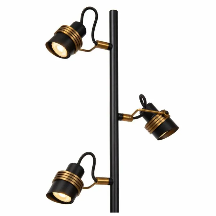 Luminaires Lucide Lampadaires Et Lampes Sur Pied|Lampadaire Lucide TUNDRAN Noir, 3 lumières