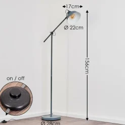hofstein Lampadaires Et Lampes Sur Pied|Lampadaire Luven Gris, 1 lumière