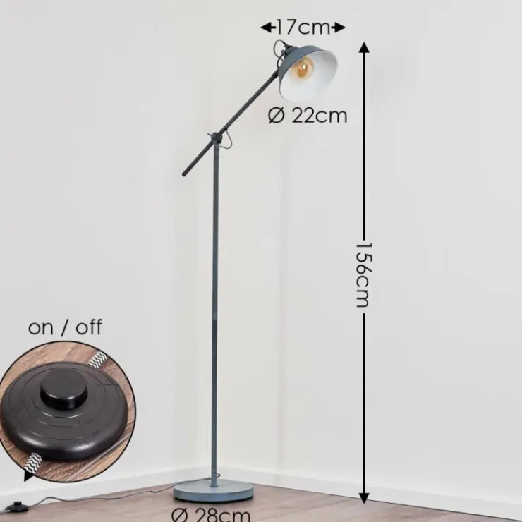 hofstein Lampadaires Et Lampes Sur Pied|Lampadaire Luven Gris, 1 lumière