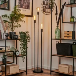 Lampe Lampadaires Et Lampes Sur Pied|Lampadaire Maiford Noir, 3 lumières