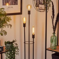 Lampe Lampadaires Et Lampes Sur Pied|Lampadaire Maiford Noir, 3 lumières
