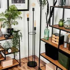 Lampe Lampadaires Et Lampes Sur Pied|Lampadaire Maiford Noir, 3 lumières