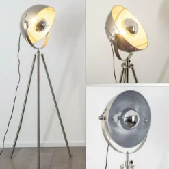 hofstein Lampadaires Et Lampes Sur Pied|Lampadaire Maloy Chrome, Nickel mat, 1 lumière