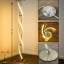Luminaires Paul Neuhaus Éclairage Led|Lampadaire Paul Neuhaus POLINA LED Acier inoxydable, 2 lumières