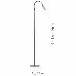 Luminaires Paul Neuhaus Lampadaires Et Lampes Sur Pied|Lampadaire Paul Neuhaus PURE-GEMIN LED Aluminium, Noir, 1 lumière