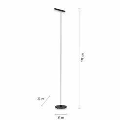 Luminaires Paul Neuhaus Éclairage Led|Lampadaire Paul Neuhaus PURE-TUTUA LED Noir, 1 lumière
