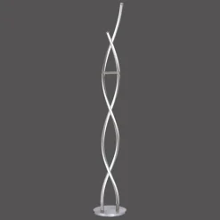 Lampadaire Paul Neuhaus Q-MALINA LED Acier inoxydable, 2 lumières, Télécommandes