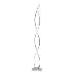 Lampadaire Paul Neuhaus Q-MALINA LED Acier inoxydable, 2 lumières, Télécommandes