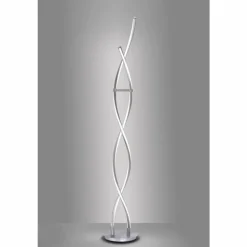 Lampadaire Paul Neuhaus Q-MALINA LED Acier inoxydable, 2 lumières, Télécommandes