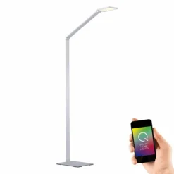 Lampadaire Paul Neuhaus Q-HANNES LED Argenté, 1 lumière, Télécommandes