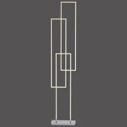 Lampadaire Paul Neuhaus Q-INIGO LED Acier brossé, 3 lumières, Télécommandes
