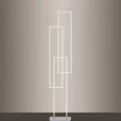 Lampadaire Paul Neuhaus Q-INIGO LED Acier brossé, 3 lumières, Télécommandes