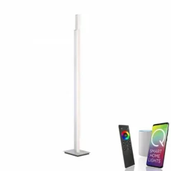 Lampadaire Paul Neuhaus Q-TOWER LED Aluminium, 2 lumières, Télécommandes
