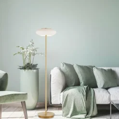 Lampadaire Paul Neuhaus Q-ETIENNE LED Laiton, 1 lumière, Télécommandes
