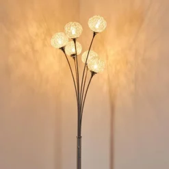hofstein Lampadaires Et Lampes Sur Pied|Lampadaire Paul Neuhaus WOMBLE Acier inoxydable, 6 lumières