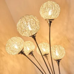 hofstein Lampadaires Et Lampes Sur Pied|Lampadaire Paul Neuhaus WOMBLE Acier inoxydable, 6 lumières