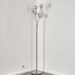 hofstein Lampadaires Et Lampes Sur Pied|Lampadaire Paul Neuhaus WOMBLE Acier inoxydable, 6 lumières