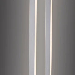 Lampadaire Paul-Neuhaus Q-KAAN LED Acier brossé, 2 lumières, Télécommandes