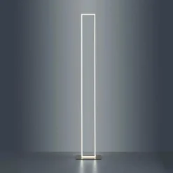 Lampadaire Paul-Neuhaus Q-KAAN LED Acier brossé, 2 lumières, Télécommandes