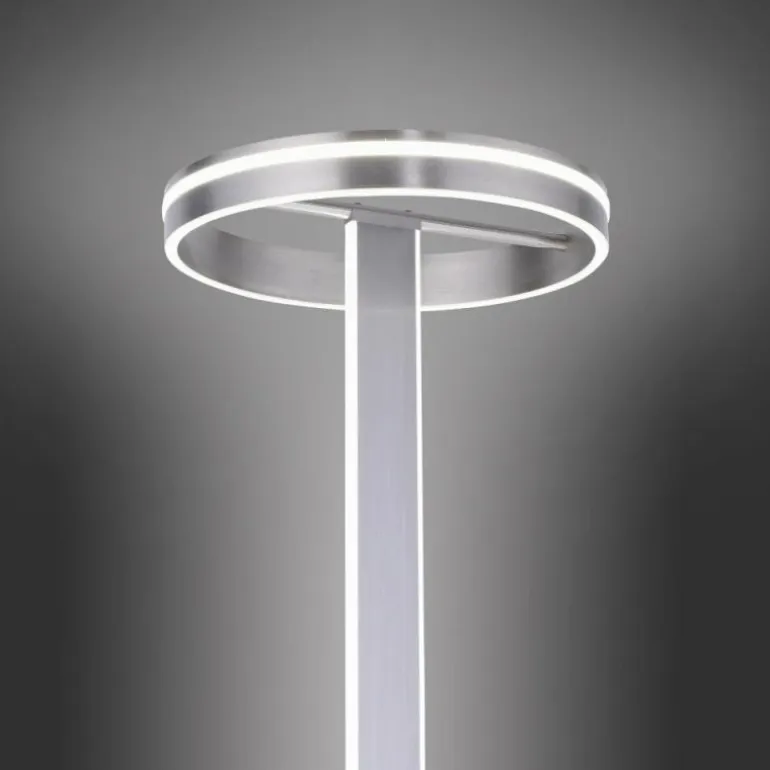 Lampadaire Paul-Neuhaus Q-VITO LED Acier brossé, 3 lumières, Télécommandes