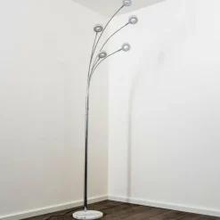 Luminaires Reality Lampadaires Et Lampes Sur Pied|Lampadaire Reality Rennes LED Chrome, 5 lumières