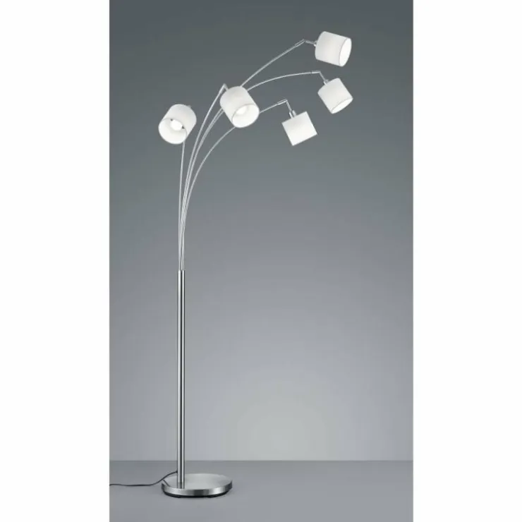 Luminaires Reality Lampadaires Et Lampes Sur Pied|Lampadaire Reality TOMMY Nickel mat, 5 lumières