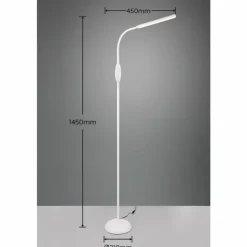 Luminaires Reality Éclairage Led|Lampadaire Reality TORO LED Blanc, 1 lumière