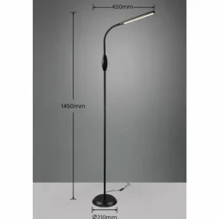 Luminaires Reality Éclairage Led|Lampadaire Reality TORO LED Noir, 1 lumière