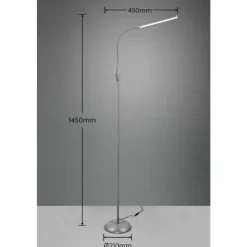 Luminaires Reality Lampadaires Et Lampes Sur Pied|Lampadaire Reality TORO LED Gris, 1 lumière