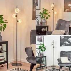 hofstein Lampadaires Et Lampes Sur Pied|Lampadaire Remaisnil Noir, 3 lumières