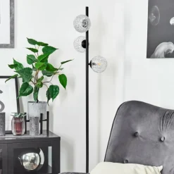 hofstein Lampadaires Et Lampes Sur Pied|Lampadaire Remaisnil Noir, 3 lumières