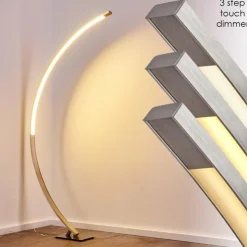 hofstein Lampadaires Et Lampes Sur Pied|Lampadaire Ruswil LED Nickel mat, 1 lumière