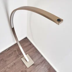 hofstein Lampadaires Et Lampes Sur Pied|Lampadaire Ruswil LED Nickel mat, 1 lumière